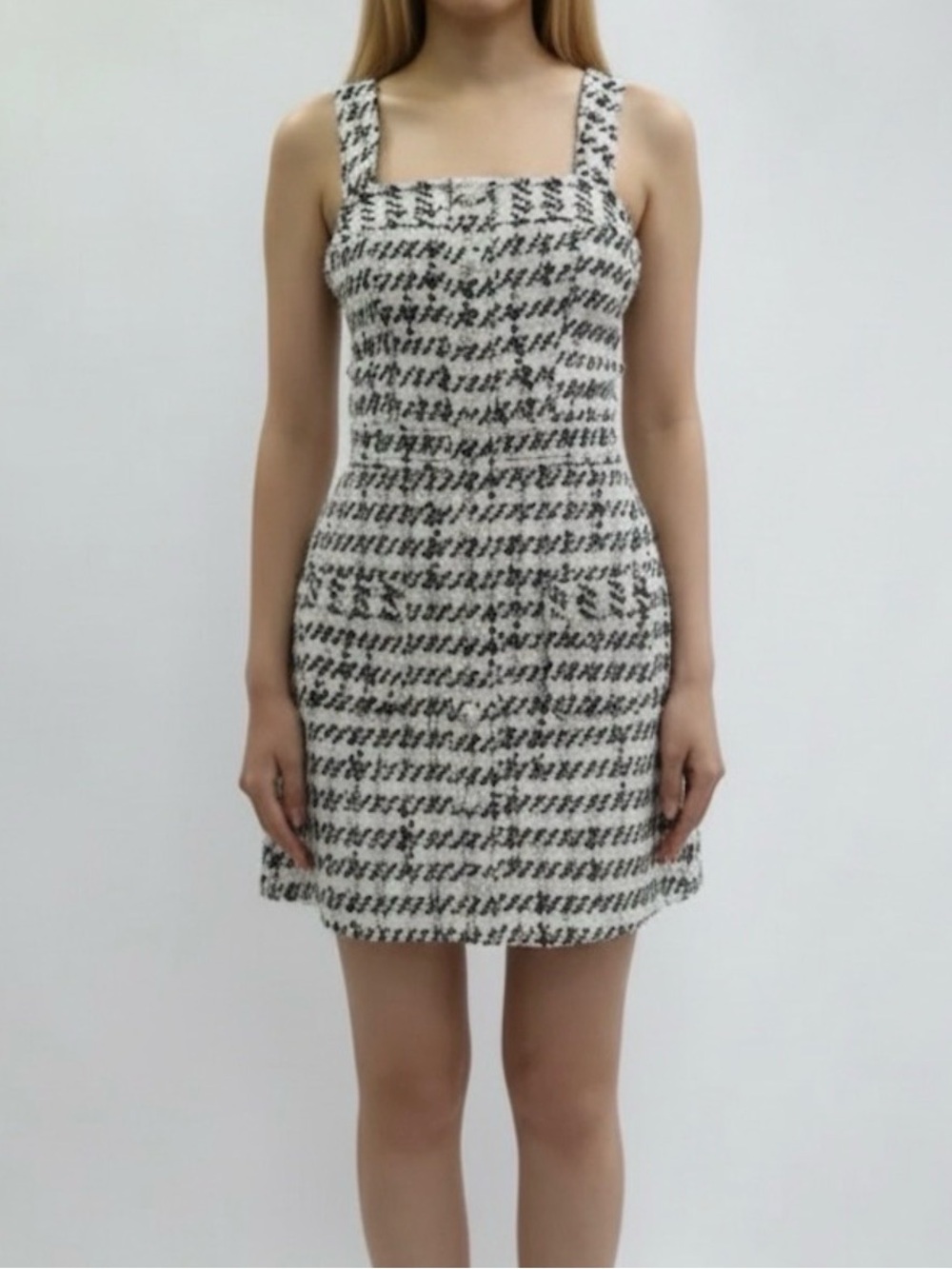 Lea & Viola Tweed-Trim Dress